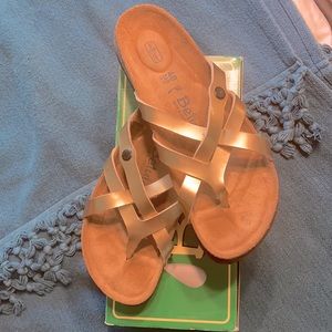 Gold Betula slip on sandals